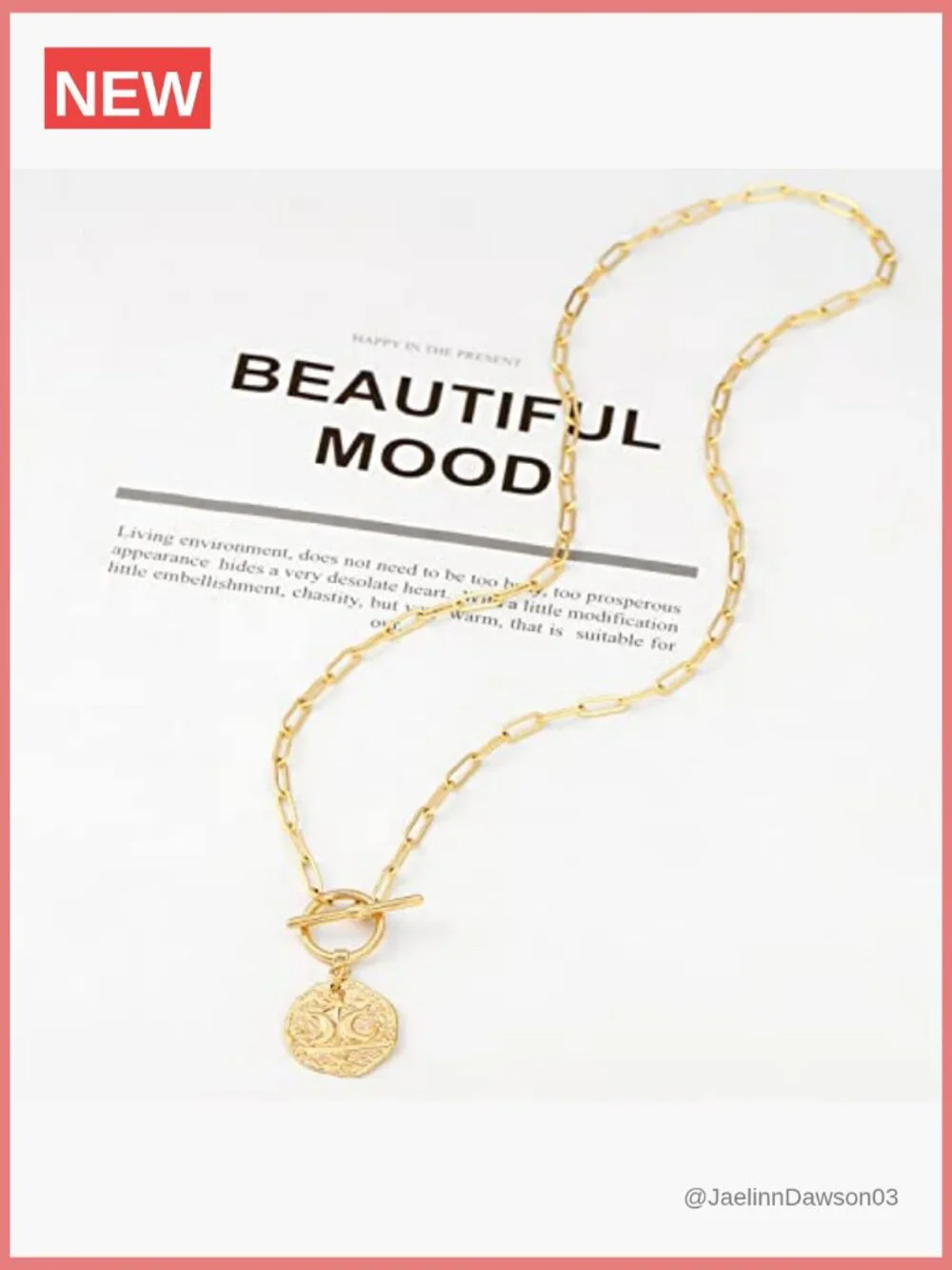 18K Gold Plated Moon Star Layering Choker Necklace Pendant